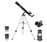 Omegon – Lunette astronomique 70/700 – Monture azimutale Type B, oculaires Super 10 et 20, Barlow