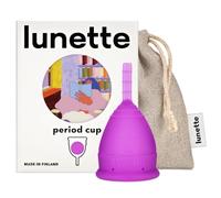 Lunette Coupe Menstruelle en Silicone Médical | Jusqu'à 12 h de Confort, Réutilisable jusqu'à 10 Ans, Sans BPA, Fabriquée en Finlande, Taille 1 Violet