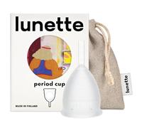 Lunette Coupe Menstruelle en Silicone Médical | Jusqu'à 12 h de Confort, Réutilisable jusqu'à 10 Ans, Sans BPA, Fabriquée en Finlande, Taille 1 Clear
