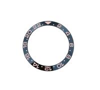 Lunette de montre en céramique for hommes, 30.5-38mm, accessoires modifiés, Inserts de montres for horlogers(Rose gold letters)