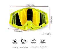 Lunette de Moto Cross Lunettes de motocross, casques, moto, ski, sports de plein air(E)