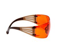 Lunette de Protection 3M SecureFit 400 branches noires/marron, revêtement AB Scotchgard, orange SF406SGAF-BLA EU