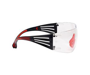 Lunette de Protection 3M SecureFit 400 branches rouges/grises, revêtement AB Scotchgard, incolore SF401SGAF-RED EU