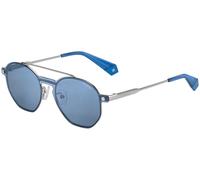 Lunette De Soleil Aviateur Polaroid Bleu - Xs Bleu