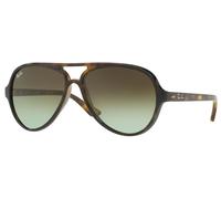 Ray - Ban Homme Ray - Ban RB4125 CATS 5000 710/A6 Lunettes de soleil Injecté Tortue Vert Pilote Normale Ombré