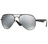 Ray - Ban Homme RB3523 006/6G Lunettes de soleil Métal Noir Gris Pilote Miroir