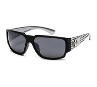 Lunette De Soleil Choppers Bande Grise Noir À Croix De Malte Homme Mixte Noir