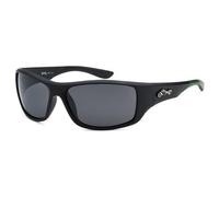 Lunette De Soleil Choppers Logo Moto Chromé Verre Gris Noir Pointe Verte Homme Mixte Noir