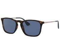 Ray - Ban Homme RB4187 CHRIS 639080 Lunettes de soleil Injecté Tortue Bleu Carré Normale