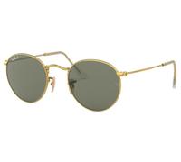 Ray - Ban Homme RB3447 ROUND METAL 001/58 Lunettes de soleil Métal Or G15 Ronde Polarisé
