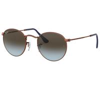 Ray - Ban Homme RB3447 ROUND METAL 900396 Lunettes de soleil Métal Bronze Bleu Ronde Normale