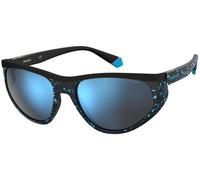 Lunette De Soleil Trapèze Polaroid Bleu - L Bleu