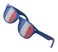 Lunette de supporter - COTILLONS D'ALSACE - 14.5 cm - Plastique - Bleu-Blanc-Rouge - Adulte