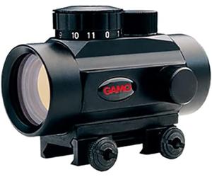 Lunette de Tir Gamo Quick Shot Red Dot BZ 30mm - avec Bouchon Objectif et Rail de Montage - Lorsque vous allumez un point rouge / orange vif apparaît au centre de votre champ. C'est votre point de visée. C'est juste très simple et très précis.