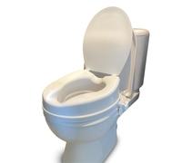 Lunette de toilette surélevée de 10 cm avec couvercle pour personnes âgées et handicapées, rehausseur de toilettes surélevé confortable pour adultes, idéal pour les personnes âgées et les personnes à