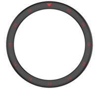 Lunette en métal élégante avec verre trempé inclus-noir rouge