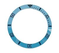 Lunette incurvée Bleue en céramique de 38 mm for boîtier Montre SKX007, Compatible avec Les mouvements NH35/NH36, pièces for Hommes Montres de Voyage(1 UK)