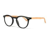 Lunette lecture noire branche bois Saty - Taille: Dioptrie 2,5 - Couleur: Noir - Homme