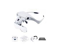 Lunette Loupe avec 2 LED Wafenso Horloger Pliable Loupe Pour Lunettes-Blanc Blanc