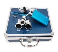 Lunette Loupe Dentaire, 2.5X/3.5X Haute-Définition Optique Lunette Loupe Grossissante Dentaire, avec Sangle Anti-Dérapante, pour Examen Dentaire et Travail de Précision(Blue,3.5X)