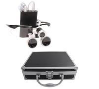Lunette Loupe Professionnelle, 2.5X/3.5X Réglable avec Lumière, pour Examens Dentaires et Travaux Délicats(Black,3.5X)