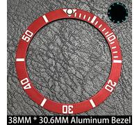 Lunette Lumineuse Bleue En Céramique/Aluminium Inclinée De 38Mmx30.6Mm,Gmt Et Insert De Montre De Plongée Adapté Au Boîtier De Montre De Remplacement De 40Mm.No.92 Aluminum.