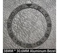 Lunette Lumineuse Bleue En Céramique/Aluminium Inclinée De 38Mmx30.6Mm,Gmt Et Insert De Montre De Plongée Adapté Au Boîtier De Montre De Remplacement De 40Mm.No.120 Aluminum.