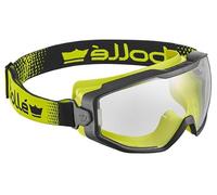 BOLLE Ocular en PC incoloro antirayaduras y antivaho PLATINUM Lite - Montura en PC/TPR noir/amarillo ventilada (indirecta) pour adultes, usage quotidien, format pratique