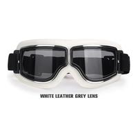 Lunette Moto Cross, Masque Moto Cross Lunettes de casque de moto coupe-vent en cuir, protection de sécurité, anti-éblouissement, motocross, cross-country, steampunk, faciles à transporter(14)