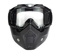 Lunette Moto Cross, Masque Moto Cross Verres de moto Motocross Moto Moto Riding lunettes détachables Goggle Protection UV Protection de ski Vélo Vélo Vélo Open Face Casque Masque(Clear Lens)
