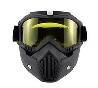Lunette Moto Cross, Masque Moto Cross Verres de moto Motocross Moto Moto Riding lunettes détachables Goggle Protection UV Protection de ski Vélo Vélo Vélo Open Face Casque Masque(Colorful Lens)