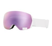 Lunette Moto Ski Goggles Men Women Anti-fog Ski Eyewear Snow Glasses Adult Snowboard Goggle with Night Yellow Lens and Case Set(Purple goggle only)