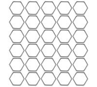 Lunette ouverte en métal pour la famille (hexagone, petite x 30)