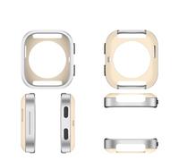 Lunette pour Amazfit Bip 6, boîtier métallique de protection pour montre connectée, coque rigide de remplacement de couleur unie (Argent)