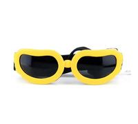 Lunette pour Chien,Lunettes pour Animaux De Compag Lunettes De Soleil for Animaux Compagnie, Design À Trous D'aération Réglables Vision Claire(Yellow)