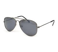 Lunette soleil enfant aviateur noir Moz 6 a 12 ans - Noir - Taille unique