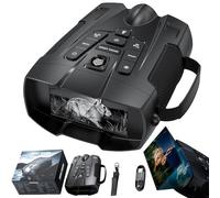 Lunette Thermique Chasse avec Caméra 4K - Vision Nocturne Infrarouge, Lampe intégrée et Zoom Optique 10x pour activités Nocturnes (1 Binocular)