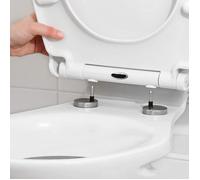 Lunette WC clipsable - LEVYS - Fermeture douce silencieuse - Déclip rapide pour nettoyage facile