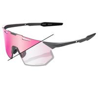 Lunettes 100 hypercraft sq gloss light grey photochromic rose gold mirror lens