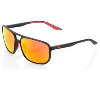 Lunettes 100 konnor soft tact noir miroir hiper rouge