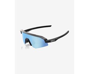 Lunettes 100% Slendale XS Noir Mat avec lentille HiPER Bleu Miroir Multicouche pour enfant