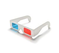 Lunettes 3D, 20 paires de lentilles stéréo en papier rouge et bleu pour ensemble anaglyphe