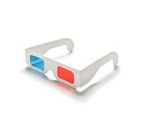 Lunettes 3D, 20 Paires de Lentilles Stéréo En Papier Rouge et Bleu pour Films Ensemble de Lunettes 3D En Papier Anaglyphe