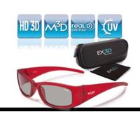 lunettes 3D à filtre polarisant Kids rouge
