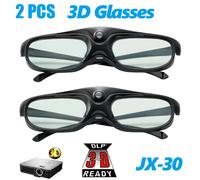 Lunettes 3D à obturateur actif 96-144HZ, 2 pièces, pour projecteur BenQ Acer X118H P1502 X1123H H6517ABD H65108D Optoma JmGo V8 XGIMI 2PCS Black