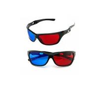 Lunettes 3D Cadre Rouge Bleu Noir Pour Anaglyphe Dimensionel Film DVD Jeu