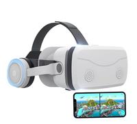 Lunettes 3D - Casques De Réalité Virtuelle pour PC avec Lentille HD À Lumière Bleue, Matériau De Doublure en Cuir Léger, Casques Immersifs | Mobile Phone Accessories for Travel, Relaxation, and