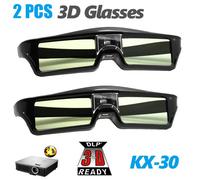 Lunettes 3D DLP-LINK,obturateur actif universel pour projecteurs Xgimi Z4X(H1/Z5 Optoma Sharp LG Acer H5360 - 2PCS KX30-Black