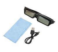Lunettes 3D DLP, Lunettes à Obturateur Actif 144 Hz Rechargeables par USB pour Les Projecteurs 3D DLP Link, Lunettes 3D Universelles pour Projecteurs DLP Grand Public,