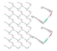 Lunettes 3D en Papier Pliables, Lot de 50, Blanc Rétro | Structure sans Lentilles, Découpe Précise, Usage Partagé, pour Bandes Dessinées 3d et Livres